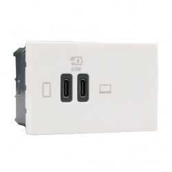 Legrand 077673L - Mosaic Chargeur USB Type C 63W