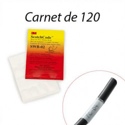 3M 80780 - Carnet 120 étiquettes de marquage 19 x 19mm pour fils 6 à 8 mm