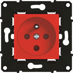 ARNOULD 64035 - Prise 2P+T 16A, à détrompage bornes à vis, Rouge - FC