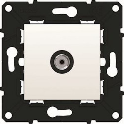 ARNOULD 64071 - Prise TV simple type F' à visser, Espace, Blanc - FC