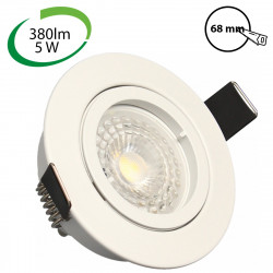 ARLUX 950037 - Kit spot encastré orientable Blanc GU10 5W - 2700k 380lm
