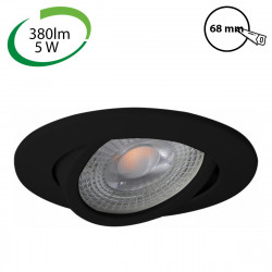 ARLUX 950041 - Kit spot encastré orientable Noir GU10 5W - 2700k 380lm