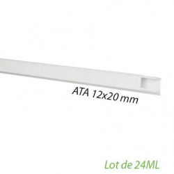 Moulures ATA 12x20 sans cloison Lot de 24 mètres - HAGER ATA122009016