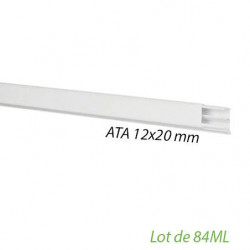 Moulures ATA 12x20 avec cloison Lot de 84 mètres - HAGER ATA122019016