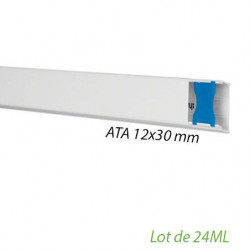 Moulures ATA 12x30 sans cloison Lot de 24 mètres - HAGER ATA123009016