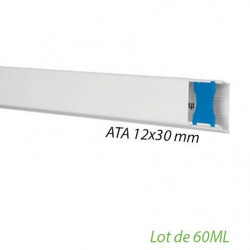 Moulures ATA 12x30 sans cloison Lot de 60 mètres - HAGER ATA123009016