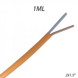 Câble anti-feu CR1 pour sécurité incendie 2x1,5mm Coupe au mètre
