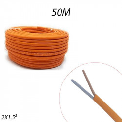Câble anti-feu CR1 pour sécurité incendie C1 2x1,5mm Couronne de 50m