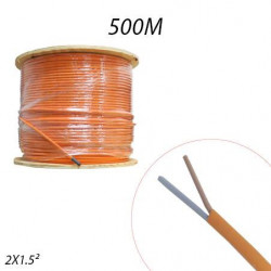 Câble anti-feu CR1 pour sécurité incendie C1 2x1,5mm Touret 500ml