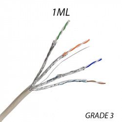 Câble RJ45 résidentiel Grade 3 F/FTP 4P Coupe au mètre