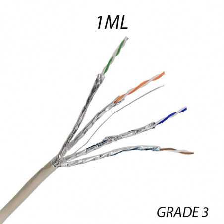 Câble RJ45 résidentiel Grade 3 F/FTP 4P Coupe au mètre