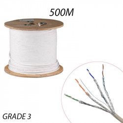 Câble RJ45 résidentiel Grade 3 F/FTP 4P Touret de 500M