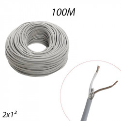 Câble de données blinde Liycy 2x1mm Couronne de 100m
