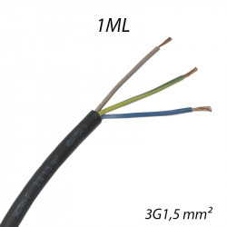 Câble souple HO7 RN-F 3G1,5² Coupe au mètre