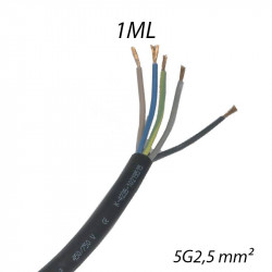 Câble souple HO7 RN-F 5G2,5² Coupe au mètre