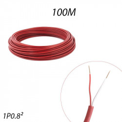 Câble téléphonique SYS Rouge 1 paire 0,8mm sans écran Couronne de 100m