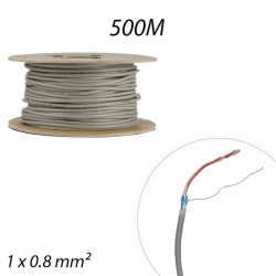 Câble téléphonique SYT 1 paire 0,8 AWG20 Gris Touret de 500m