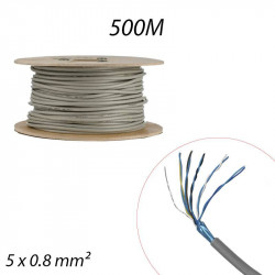 Câble téléphonique SYT 5 paires 0,8 AWG20 Gris Touret de 500m