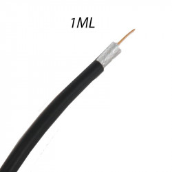 Câble coaxial TV 19PATC Extérieur noir Coupe au mètre