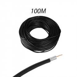 Câble coaxial TV 19PATC Extérieur noir Couronne de 100m