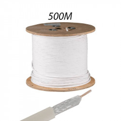 Câble coaxial TV Intérieur 17 VATC Blanc Touret de 500m