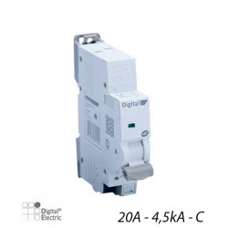 Digital Electric 01320 - Disjoncteur 1P+N C-20A 4,5kA Auto