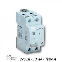 Digital Electric 03424 - Inter. Différentiel 2x63A/30mA Type A