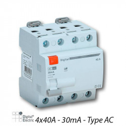 Digital Electric 03432 - Inter. Différentiel 4x40A/30mA Type AC