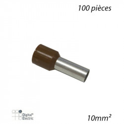 DIGITAL ELECTRIC 41055 - Embout de câblage isolé simple 10mm² (100pcs)