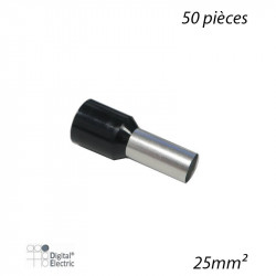 DIGITAL ELECTRIC 41057 - Embout de câblage isolé simple 25mm² (50pcs)