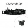 Eurohm 43009-20P - Embase à visser pour coliers noire 9mm - 20 pièces