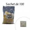Embases adhesives pour colliers blanche 4,4mm - 100 pièces - Eurohm 43140