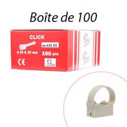Collier avec Embase pour Tube 20 à 25mm - EUROHM 43303
