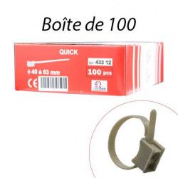 Collier avec Embase pour Tube 40 à 63mm 100pcs - EUROHM 43312