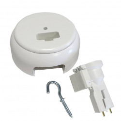 Boîte centre DCL en saillie + Douille E27 - EUROHM 53098