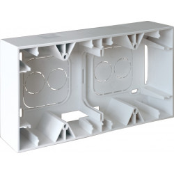 Cadre Saillie Square blanc 2 postes - EUROHM 60281