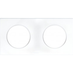 Plaque double Square blanc - EUROHM 60297
