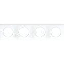 Plaque quadruple Square blanc - EUROHM 60299