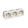 Bloc de 3 prises 16A clipsable goulottes