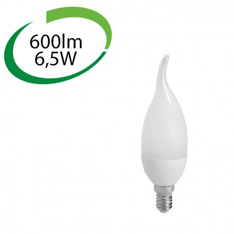 KANLUX 23491 (F) Ampoule flamme LED, E14, 6,5W, 600lm, 4000K, Blanc