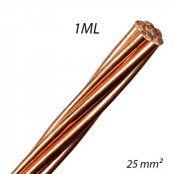 Fil de mise à la terre Cuivre NU 25mm² Coupe au mètre