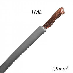 Fil électrique souple HO7 V-K 2,5mm² Gris, Coupe au mètre