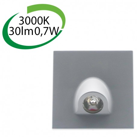 KANLUX 32498 (F) Spot escalier, Mefis LED, Gris, 0,7W, 30lm, 3000k
