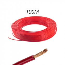 Fil électrique souple HO7 V-K 6mm² Rouge, Couronne de 100ml