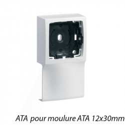 Support appareillage Legrand Oteo pour moulure ATA12x30mm - HAGER ATA123199016