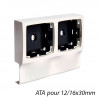 HAGER ATA123499016 - Support double appareillage Legrand pour moulure ATA12x30 