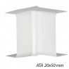 HAGER ATA205049016 - Angle intérieur variable pour moulure ATA 20x50mm 