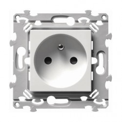 Prise de courant 16A avec terre Essensya Pure - HAGER WE100