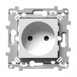 Prise de courant 16A sans terre Essensya Pure - HAGER WE102