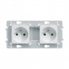 HAGER WE122 - Prise de courant double 16A avec terre Essensya Pure 